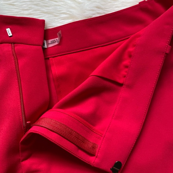 Final Price! Alice + Olivia Dawson V Drop Waist Shorts, Size 14 Red - Picture 7 of 12